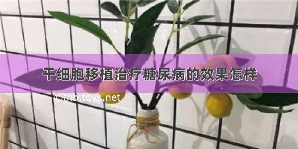 干细胞移植治疗糖尿病的效果怎样