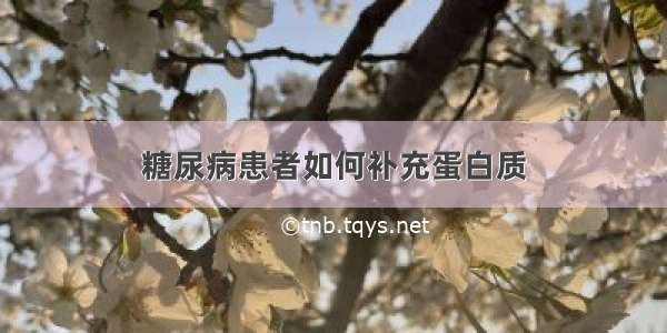 糖尿病患者如何补充蛋白质