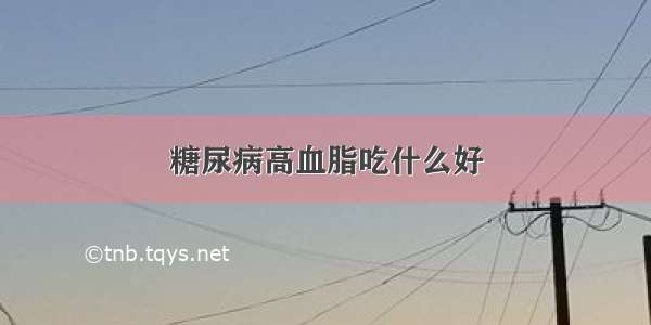 糖尿病高血脂吃什么好