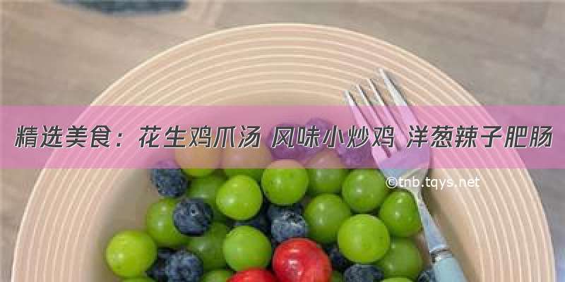 精选美食：花生鸡爪汤 风味小炒鸡 洋葱辣子肥肠