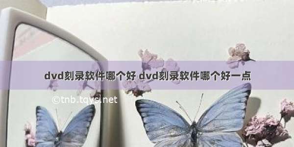 dvd刻录软件哪个好 dvd刻录软件哪个好一点