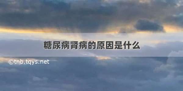 糖尿病肾病的原因是什么