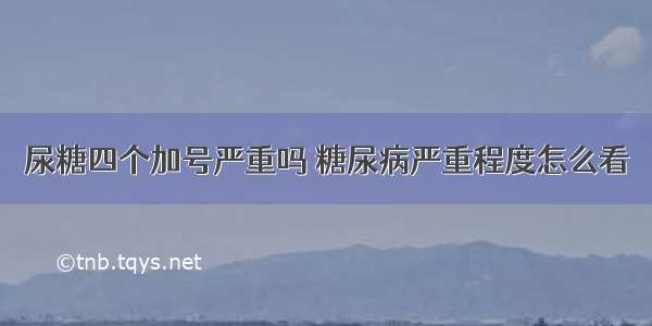 尿糖四个加号严重吗 糖尿病严重程度怎么看