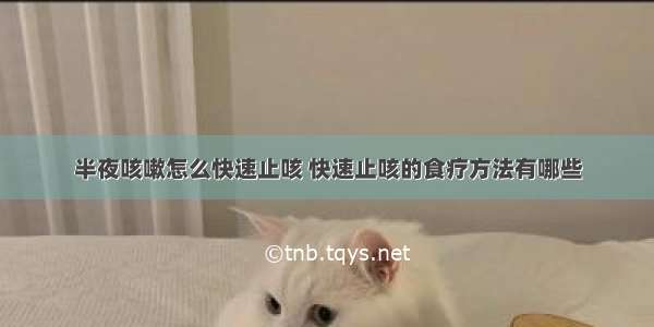 半夜咳嗽怎么快速止咳 快速止咳的食疗方法有哪些