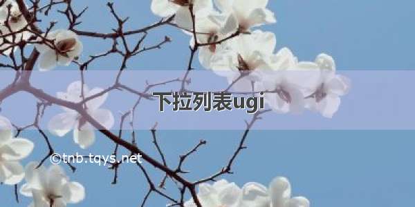 下拉列表ugi