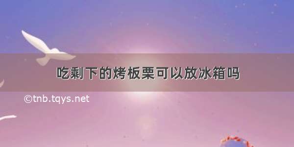 吃剩下的烤板栗可以放冰箱吗