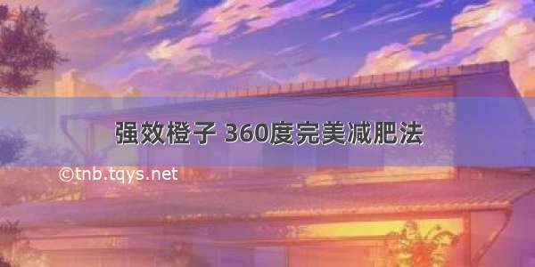 强效橙子 360度完美减肥法