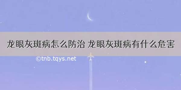 龙眼灰斑病怎么防治 龙眼灰斑病有什么危害