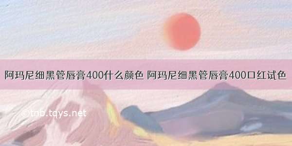 阿玛尼细黑管唇膏400什么颜色 阿玛尼细黑管唇膏400口红试色