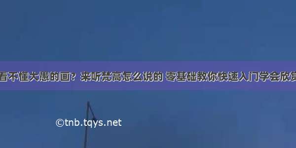 看不懂大愚的画？来听梵高怎么说的 零基础教你快速入门学会欣赏