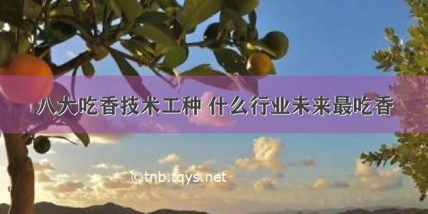 八大吃香技术工种 什么行业未来最吃香