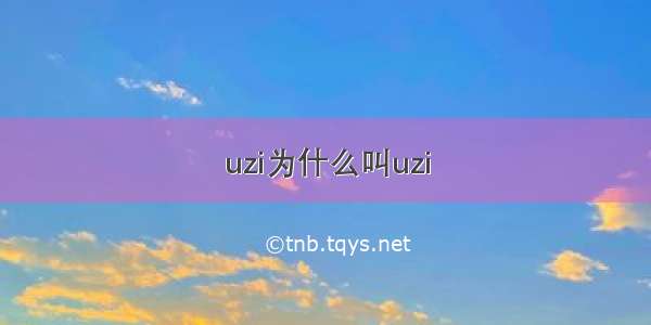 uzi为什么叫uzi