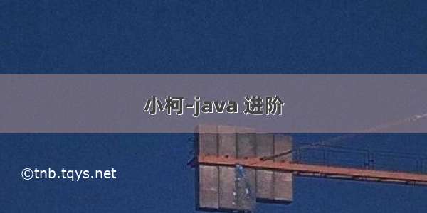 小柯-java 进阶