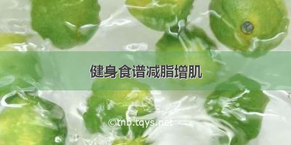 健身食谱减脂增肌