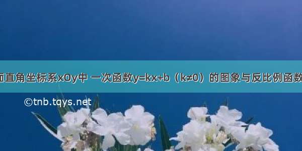 如图 在平面直角坐标系xOy中 一次函数y=kx+b（k≠0）的图象与反比例函数y=（m≠0）