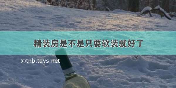 精装房是不是只要软装就好了