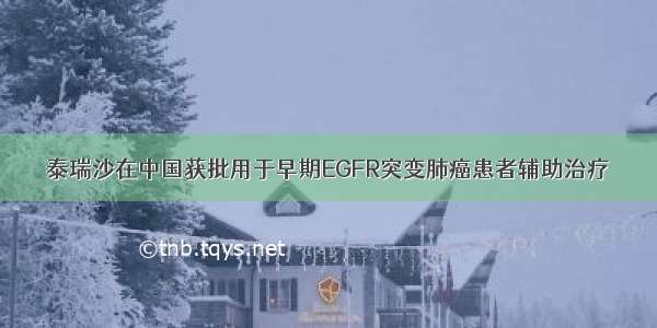 泰瑞沙在中国获批用于早期EGFR突变肺癌患者辅助治疗