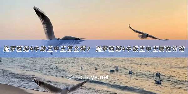 造梦西游4中秋王中王怎么得？ 造梦西游4中秋王中王属性介绍