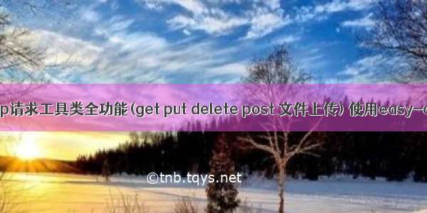 java http请求工具类全功能(get put delete post 文件上传) 使用easy-okhttp