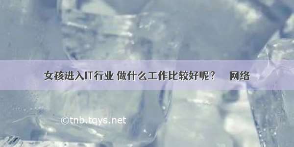 女孩进入IT行业 做什么工作比较好呢？ – 网络