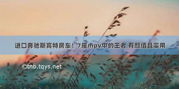 进口奔驰斯宾特房车！7座mpv中的王者 有颜值且实用