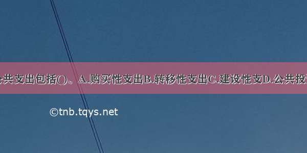 我国政府的公共支出包括()。A.购买性支出B.转移性支出C.建设性支D.公共投资E.民间投资