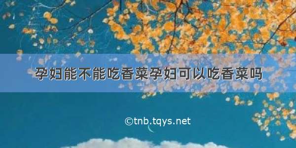 孕妇能不能吃香菜孕妇可以吃香菜吗