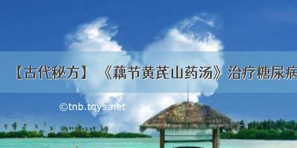 【古代秘方】 《藕节黄芪山药汤》治疗糖尿病