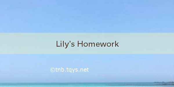 Lily's Homework