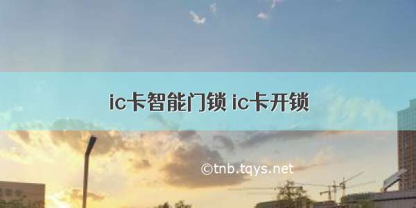 ic卡智能门锁 ic卡开锁