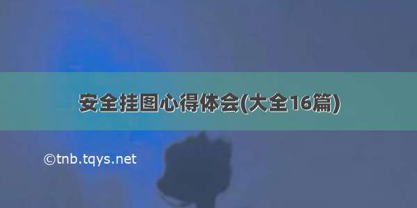 安全挂图心得体会(大全16篇)