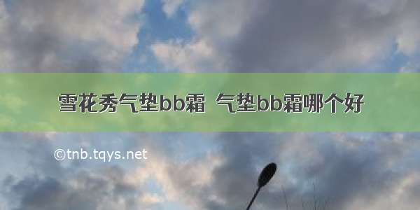 雪花秀气垫bb霜  气垫bb霜哪个好