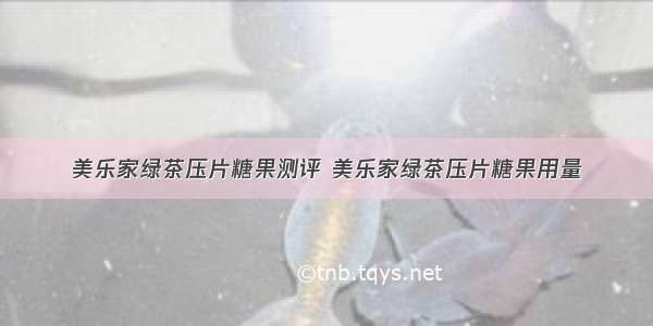 美乐家绿茶压片糖果测评 美乐家绿茶压片糖果用量