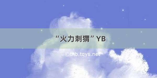 “火力刺猬”YB