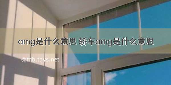 amg是什么意思 轿车amg是什么意思