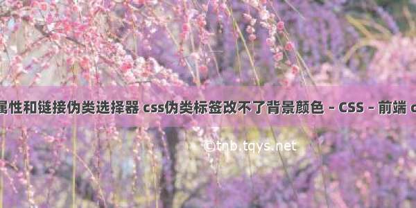 css的背景属性和链接伪类选择器 css伪类标签改不了背景颜色 – CSS – 前端 css文字纵向