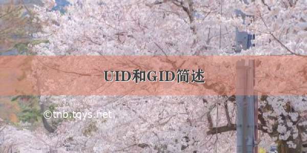 UID和GID简述