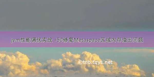 jvm性能调优实战 -50修复Metaspace区域内存溢出问题