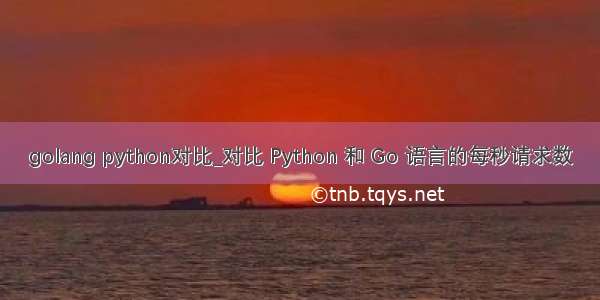 golang python对比_对比 Python 和 Go 语言的每秒请求数