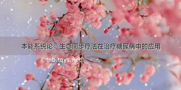 本能系统论：生态同步疗法在治疗糖尿病中的应用