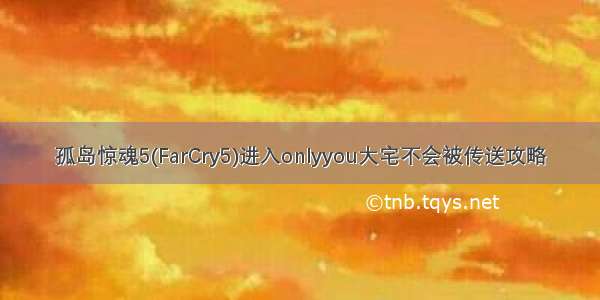 孤岛惊魂5(FarCry5)进入onlyyou大宅不会被传送攻略