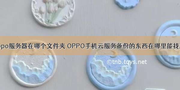 oppo服务器在哪个文件夹 OPPO手机云服务备份的东西在哪里能找到