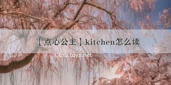 【点心公主】kitchen怎么读