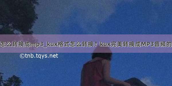 kux格式怎么转换成mp3_kux格式怎么转换？kux完美转换成MP3音频的技巧分享