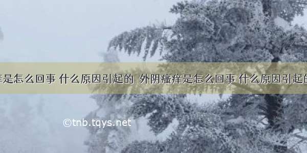 外阴瘙痒是怎么回事 什么原因引起的  外阴瘙痒是怎么回事 什么原因引起的 怎么样