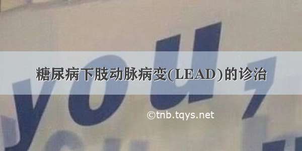 糖尿病下肢动脉病变(LEAD)的诊治