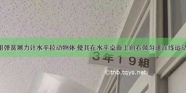 如图所示 用弹簧测力计水平拉动物体 使其在水平桌面上向右做匀速直线运动．以下叙述