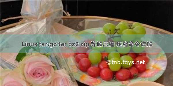 Linux tar.gz tar bz2 zip 等解压缩 压缩命令详解