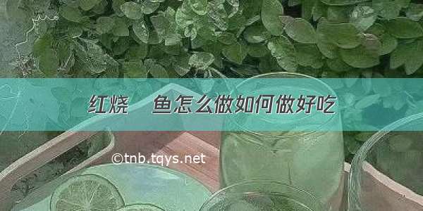 红烧鮰鱼怎么做如何做好吃