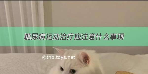 糖尿病运动治疗应注意什么事项